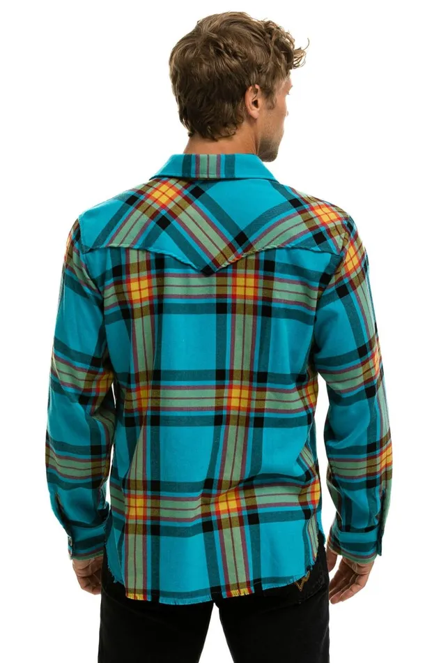PLAID FLANNEL LIGHT WEIGHT UNISEX WESTERN SHIRT 8211 JACKSON PLAID Men Aviator Nation Tees