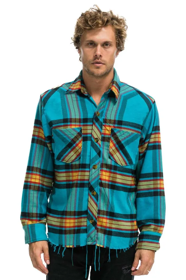 PLAID FLANNEL WESTERN SHIRT 8211 JACKSON PLAID Women Aviator Nation Tees