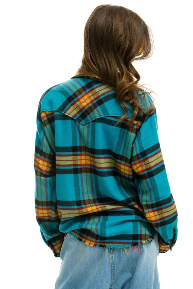 PLAID FLANNEL WESTERN SHIRT 8211 JACKSON PLAID Women Aviator Nation Tees