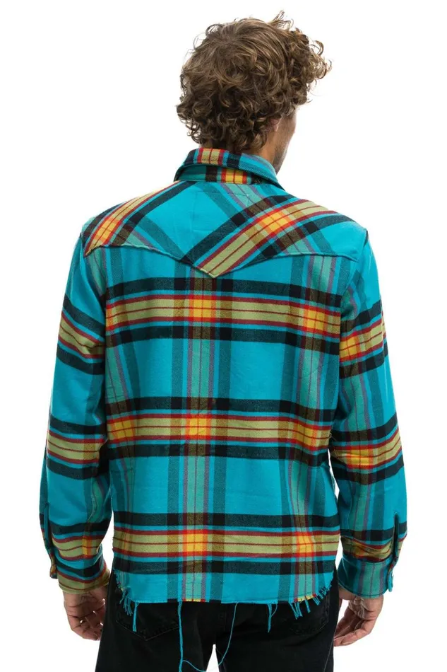 PLAID FLANNEL WESTERN SHIRT 8211 JACKSON PLAID Women Aviator Nation Tees