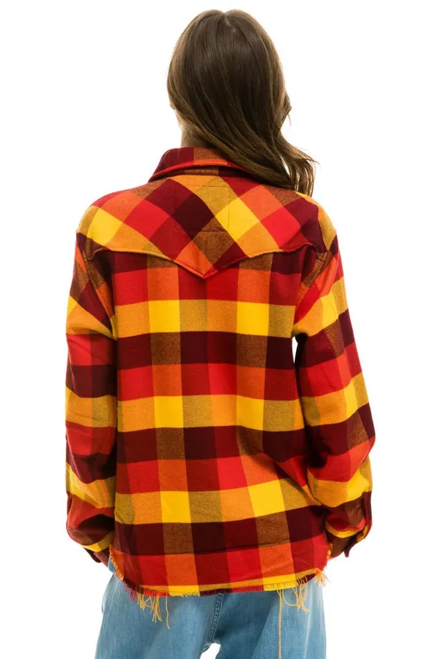 PLAID FLANNEL WESTERN SHIRT 8211 SURFY PLAID Men Aviator Nation Tees