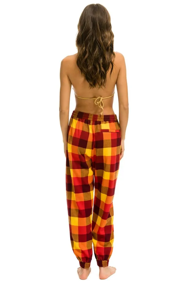 PLAID LODGE PANT 8211 SURFY PLAID Women Aviator Nation Sweatpants