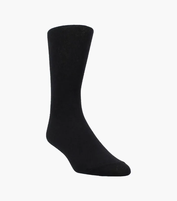 Plain Crew Dress Socks Black Men Florsheim Socks