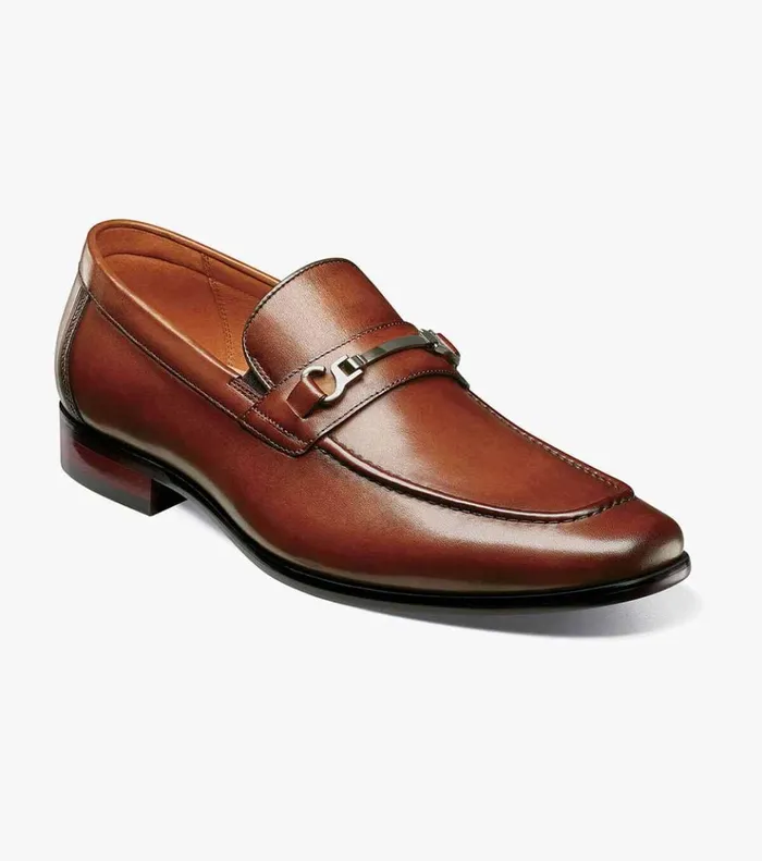Postino Moc Toe Bit Slip On Cognac Men Florsheim Dress Shoes