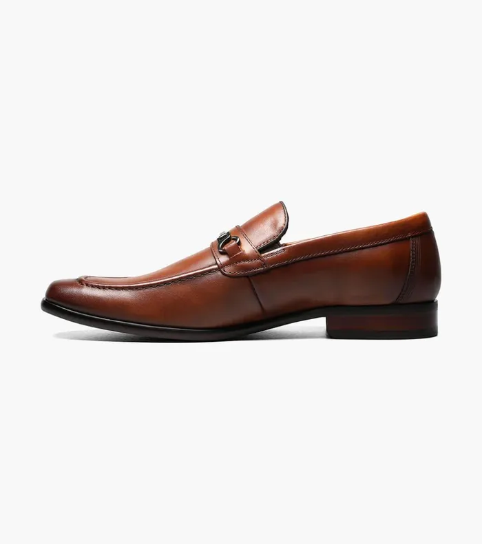 Postino Moc Toe Bit Slip On Cognac Men Florsheim Dress Shoes