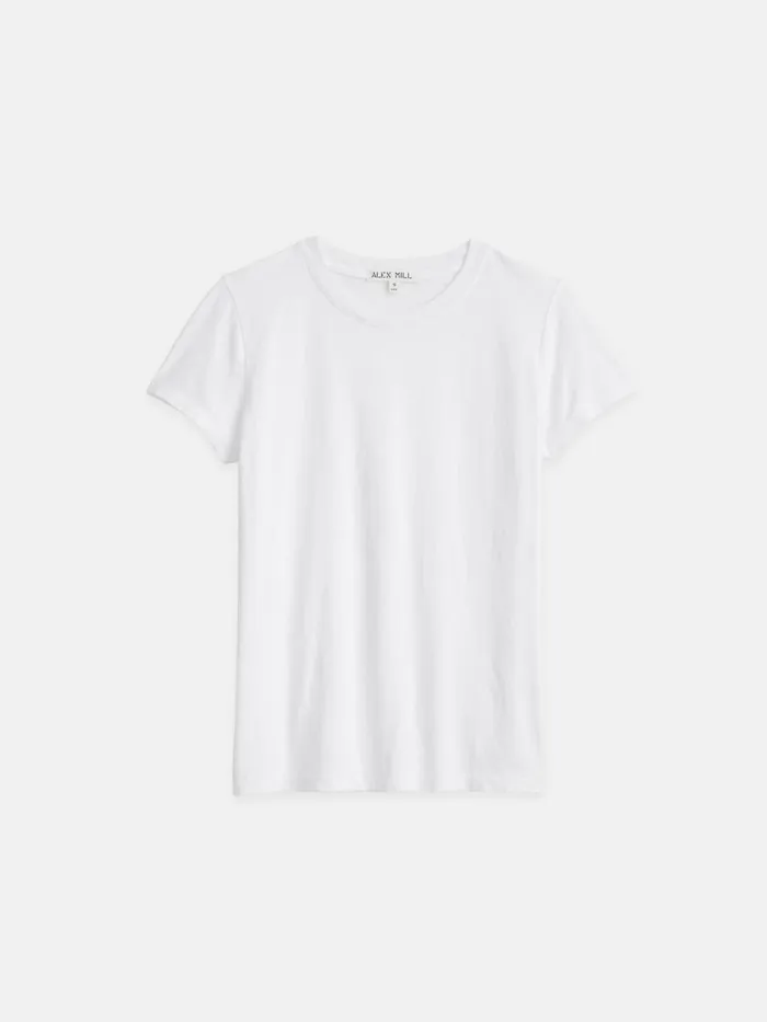 Prospect Tee In Cotton Jersey White Women Alex Mill Tees Tanks
