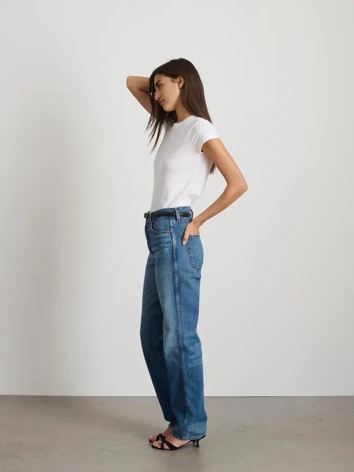 Prospect Tee In Cotton Jersey White Women Alex Mill Tees Tanks