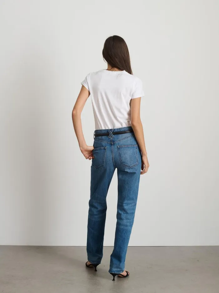 Prospect Tee In Cotton Jersey White Women Alex Mill Tees Tanks