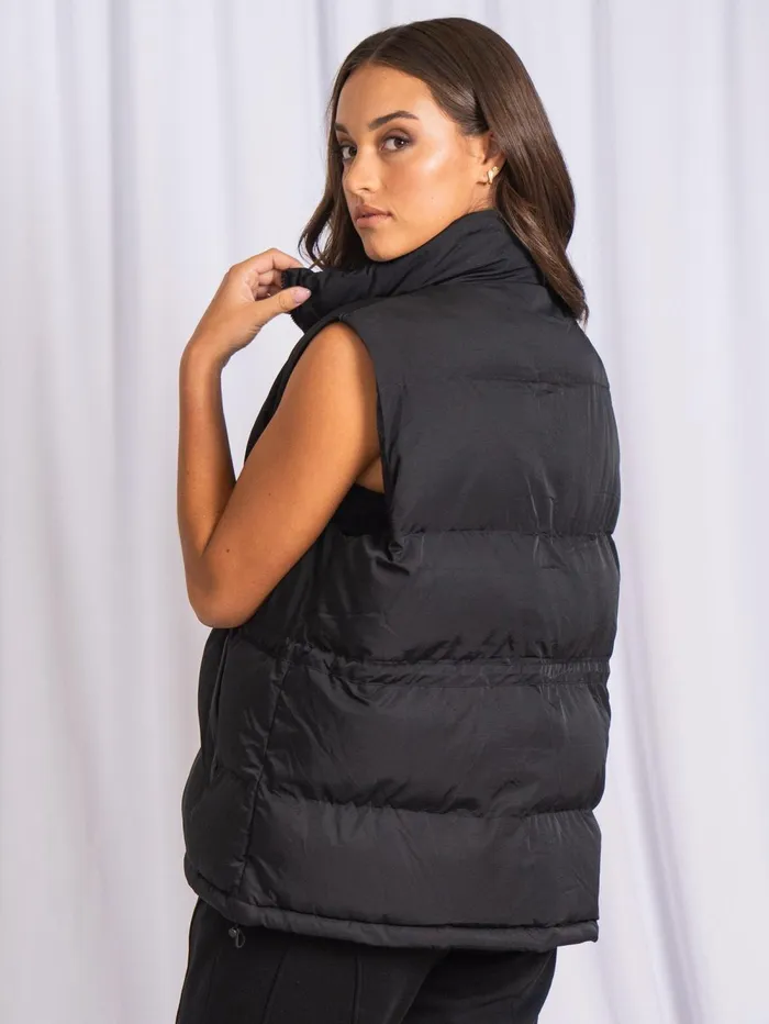 Puffer Vest 8211 Black Women Ryderwear Tops
