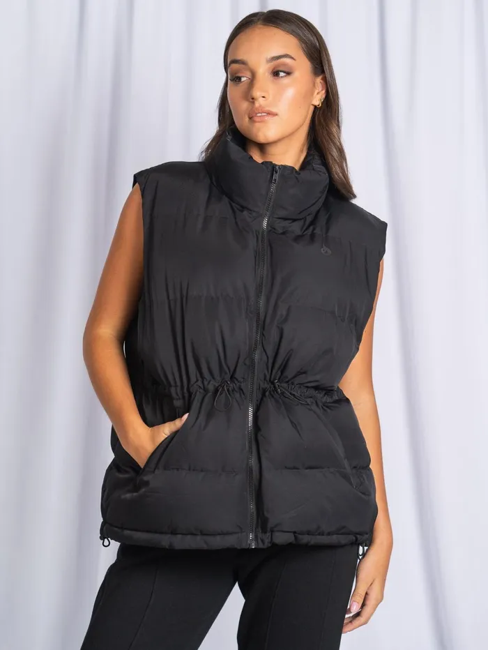 Puffer Vest 8211 Black Women Ryderwear Tops