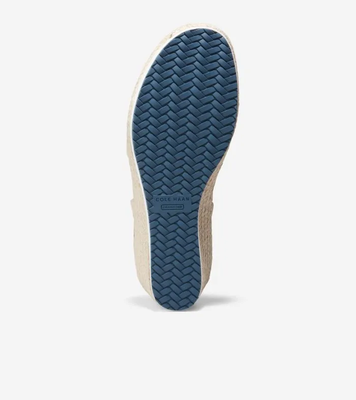 Pumps and Wedges Women Cole Haan Cloudfeel Espadrille Wedge Sandal Sesame Suede