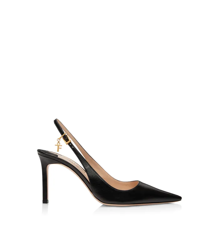 Pumps Women TOM FORD SHINY LEATHER ANGELINA SLINGBACK Black