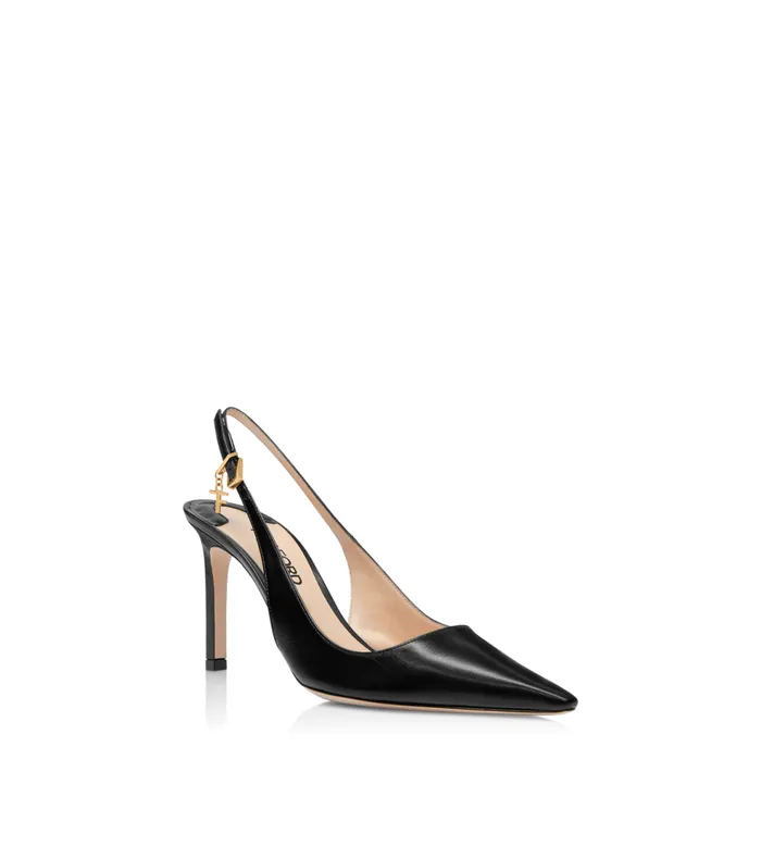 Pumps Women TOM FORD SHINY LEATHER ANGELINA SLINGBACK Black Pumps Women TOM FORD SHINY LEATHER ANGELINA SLINGBACK Black