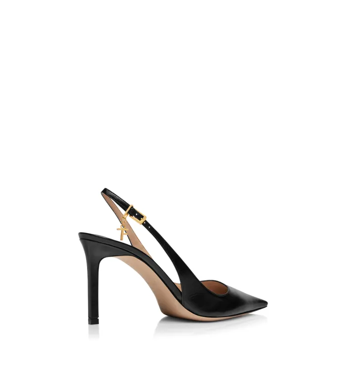 Pumps Women TOM FORD SHINY LEATHER ANGELINA SLINGBACK Black Pumps Women TOM FORD SHINY LEATHER ANGELINA SLINGBACK Black