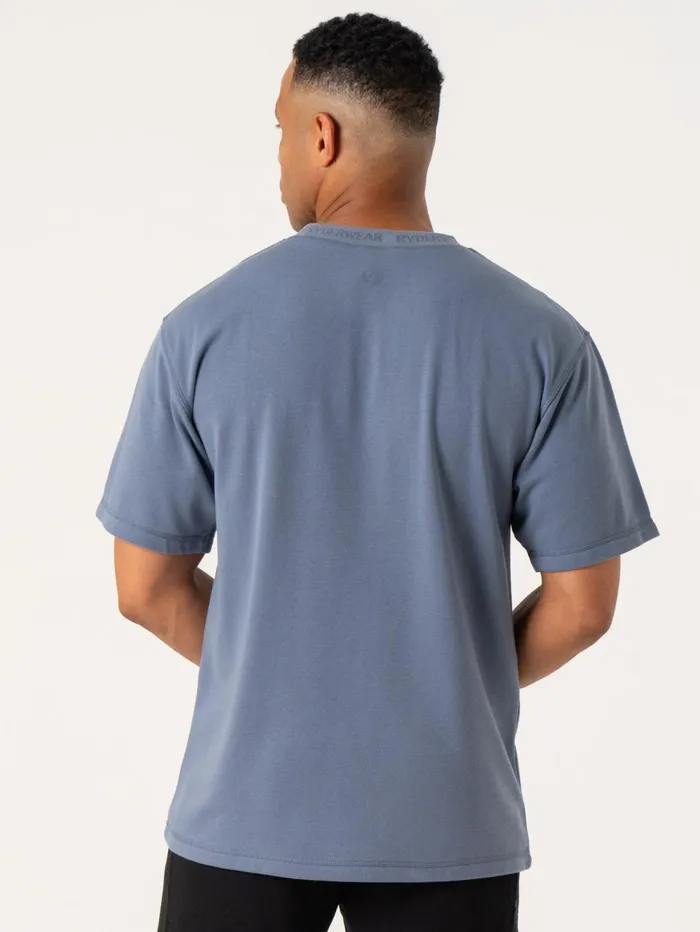 Pursuit Fleece TShirt 8211 Denim Blue Men Ryderwear Tops