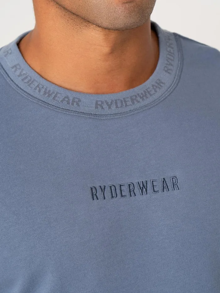 Pursuit Fleece TShirt 8211 Denim Blue Men Ryderwear Tops