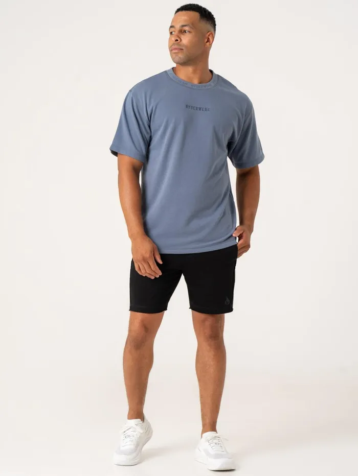 Pursuit Fleece TShirt 8211 Denim Blue Men Ryderwear Tops