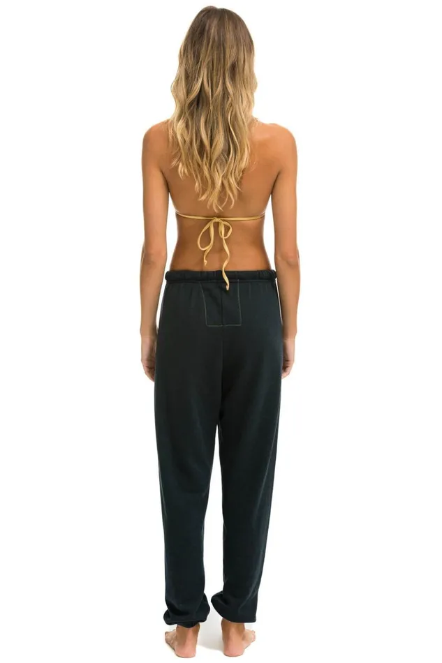 RAINBOW EMBROIDERY SWEATPANTS 8211 CHARCOAL Women Aviator Nation Sweatpants
