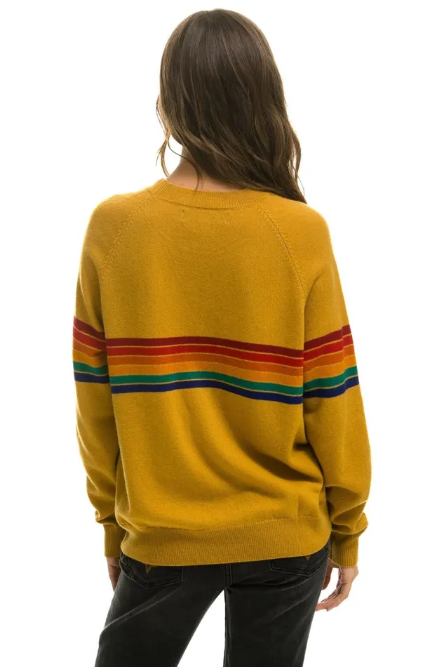 RAINBOW STRIPE 6 UNISEX LIGHT CASHMERE SWEATER 8211 HARVEST Men Aviator Nation Sweatshirts