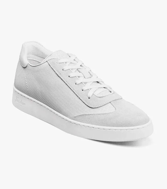 Random Plain Toe Lace Up Sneaker Bone Men Florsheim Sneakers