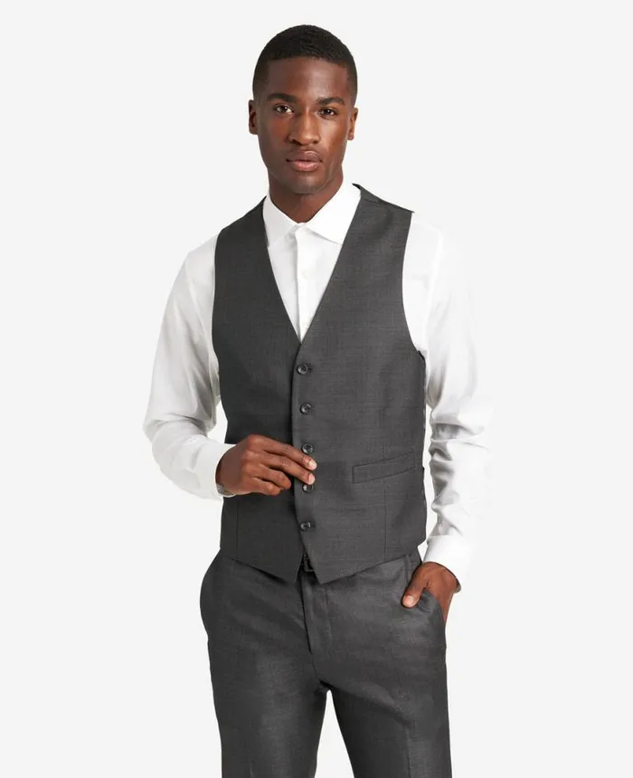 Ready Flex SlimFit Suit Separate Vest Gunmetal Men Kenneth Cole Suits and Suit Separates Ready Flex SlimFit Suit Separate Vest Gunmetal Men Kenneth Cole Suits and Suit Separates
