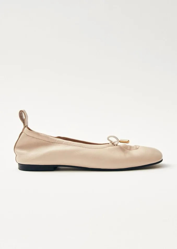 Rosalind Cream Leather Ballet Flats Women ALOHAS Ballet Flats