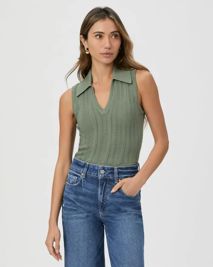 Rossana Sweater Tank 8211 Aloe Women PAIGE Sweaters and Sweatshirts