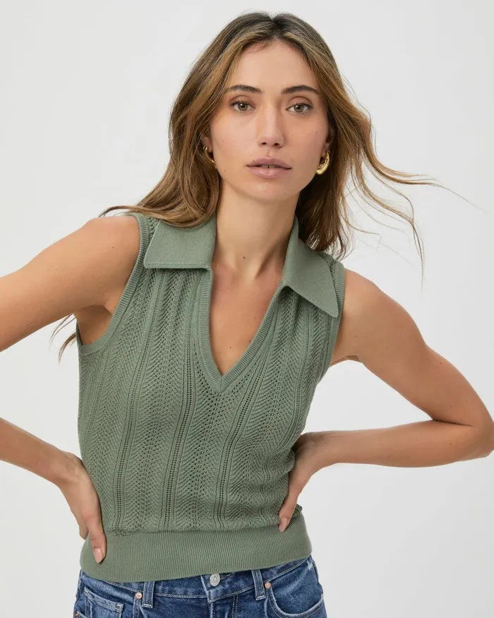 Rossana Sweater Tank 8211 Aloe Women PAIGE Sweaters and Sweatshirts