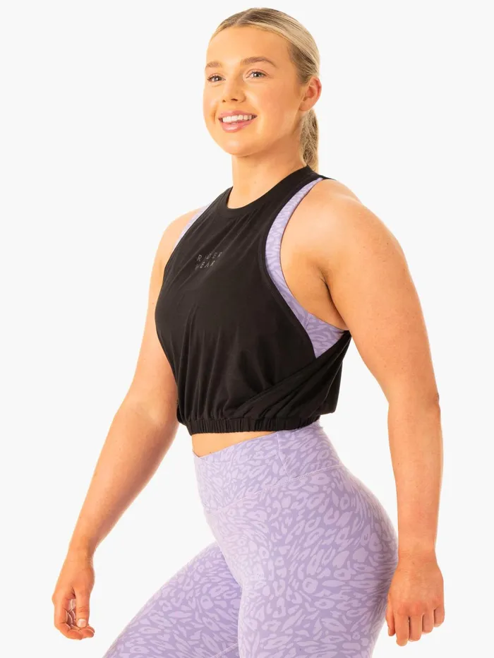 Rotation Tank 8211 Black Women Ryderwear Tops