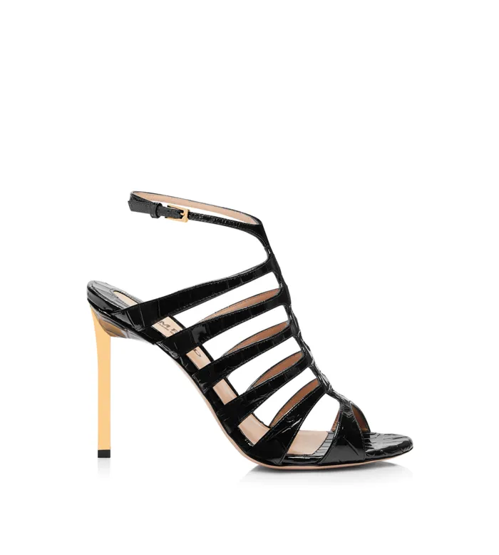 Sandals Women TOM FORD STAMPED CROCODILE LEATHER CARINE SANDAL