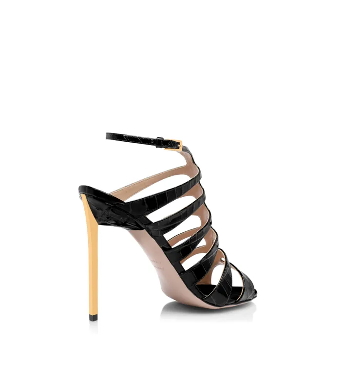 Sandals Women TOM FORD STAMPED CROCODILE LEATHER CARINE SANDAL Sandals Women TOM FORD STAMPED CROCODILE LEATHER CARINE SANDAL