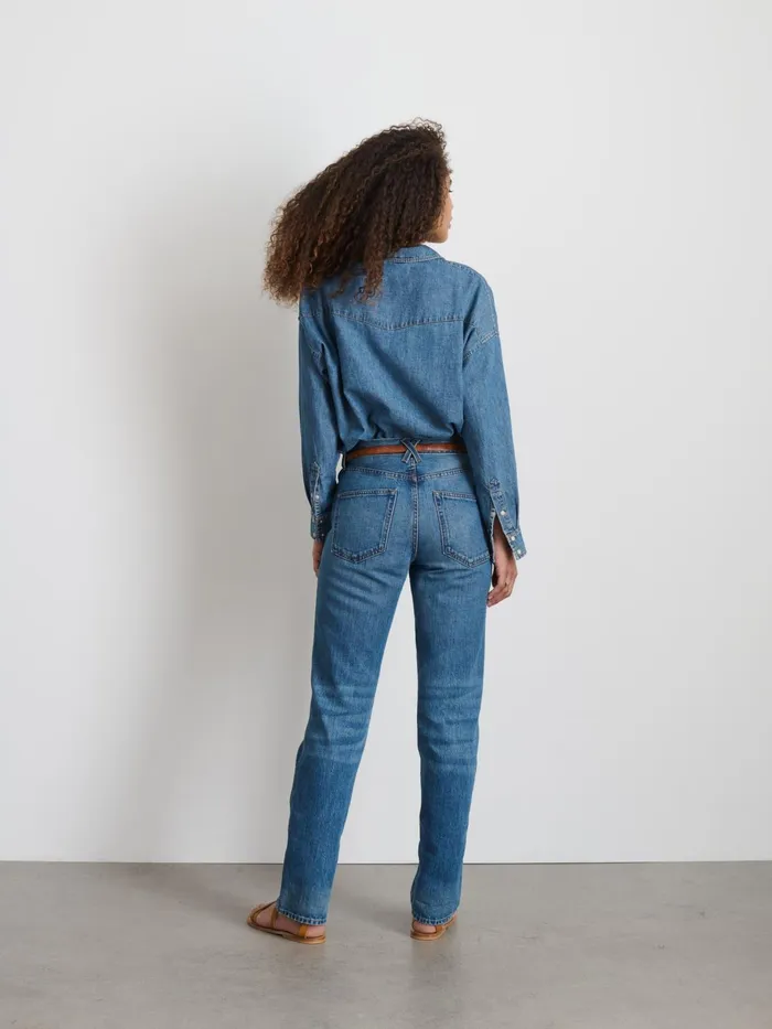 Santa Fe Shirt In Denim Santa Fe Medium Wash Women Alex Mill Denim