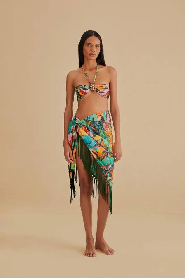 Sarongs Women FARM Rio Banana Foliage Sarong Sarongs Women FARM Rio Banana Foliage Sarong