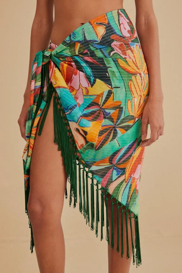Sarongs Women FARM Rio Banana Foliage Sarong Sarongs Women FARM Rio Banana Foliage Sarong