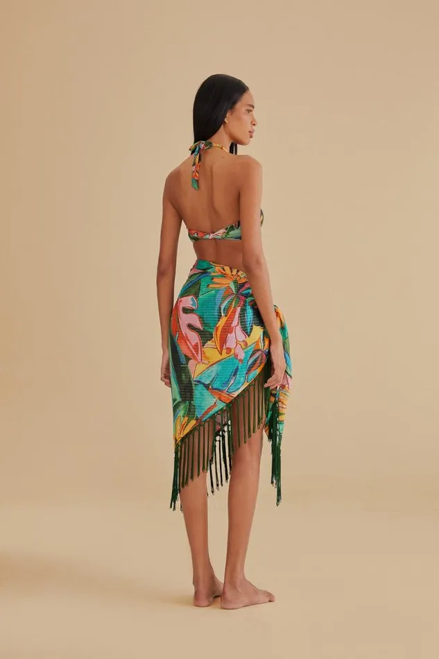 Sarongs Women FARM Rio Banana Foliage Sarong Sarongs Women FARM Rio Banana Foliage Sarong