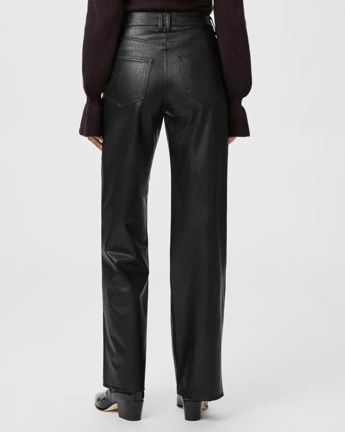 Sasha Wide Leg Pant 8211 Black Faux Leather Women PAIGE Pants Sasha Wide Leg Pant 8211 Black Faux Leather Women PAIGE Pants