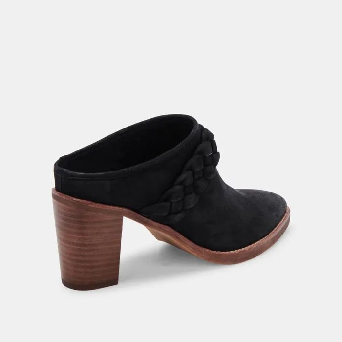 Serla Mules Black Nubuck Women Dolce Vita Mules and Clogs