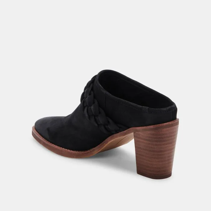Serla Mules Black Nubuck Women Dolce Vita Mules and Clogs