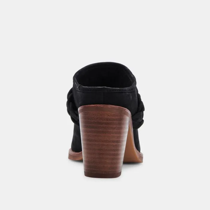 Serla Mules Black Nubuck Women Dolce Vita Mules and Clogs