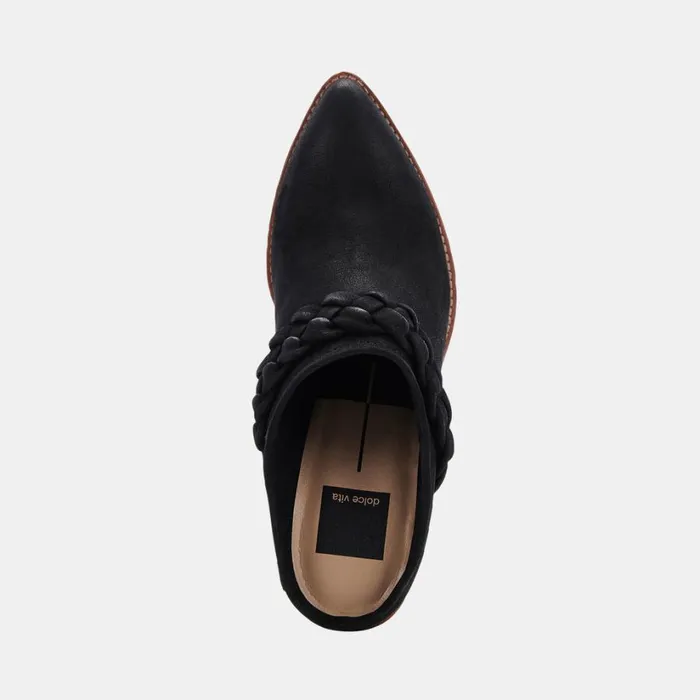Serla Mules Black Nubuck Women Dolce Vita Mules and Clogs