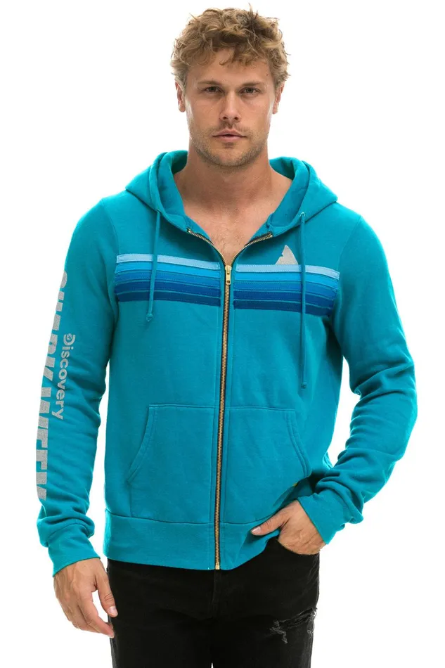 SHARK WEEK 2024 ZIP HOODIE 8211 TEAL Women Aviator Nation Hoodies