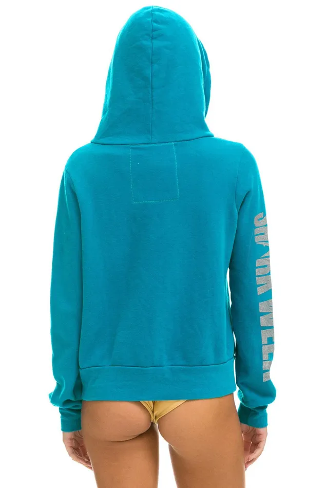 SHARK WEEK 2024 ZIP HOODIE 8211 TEAL Women Aviator Nation Hoodies