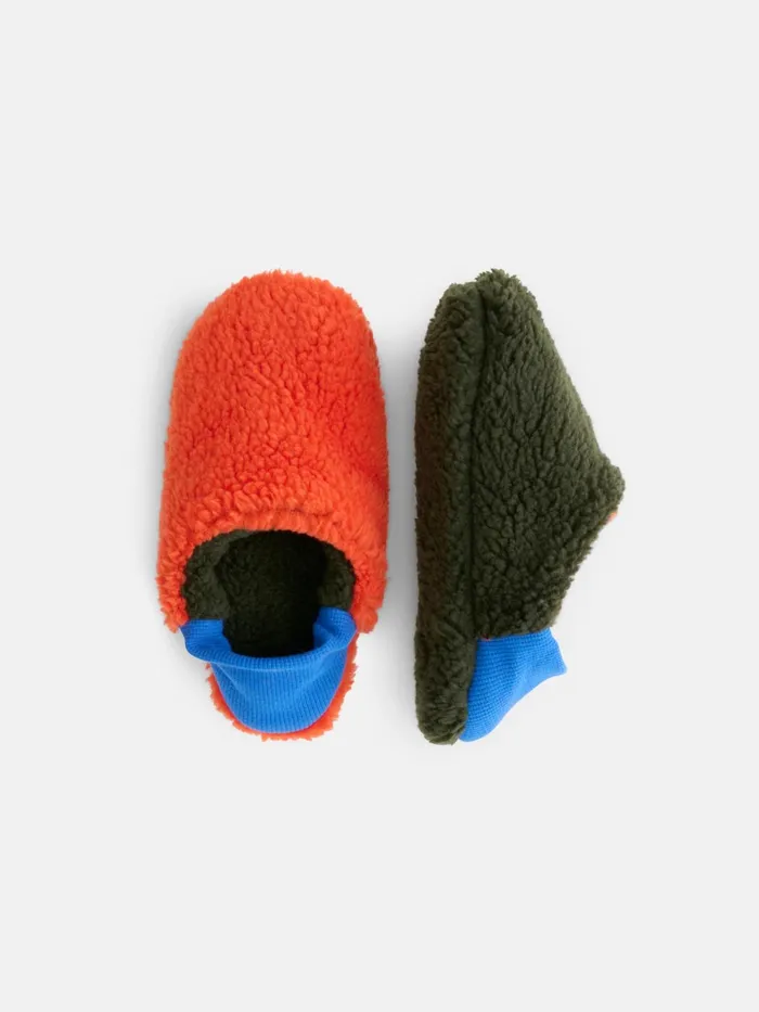 Sherpa House Shoes Orange Men Alex Mill