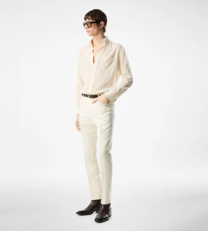 Shirts Men TOM FORD CREPE SATIN FLUID FIT SHIRT Shirts Men TOM FORD CREPE SATIN FLUID FIT SHIRT