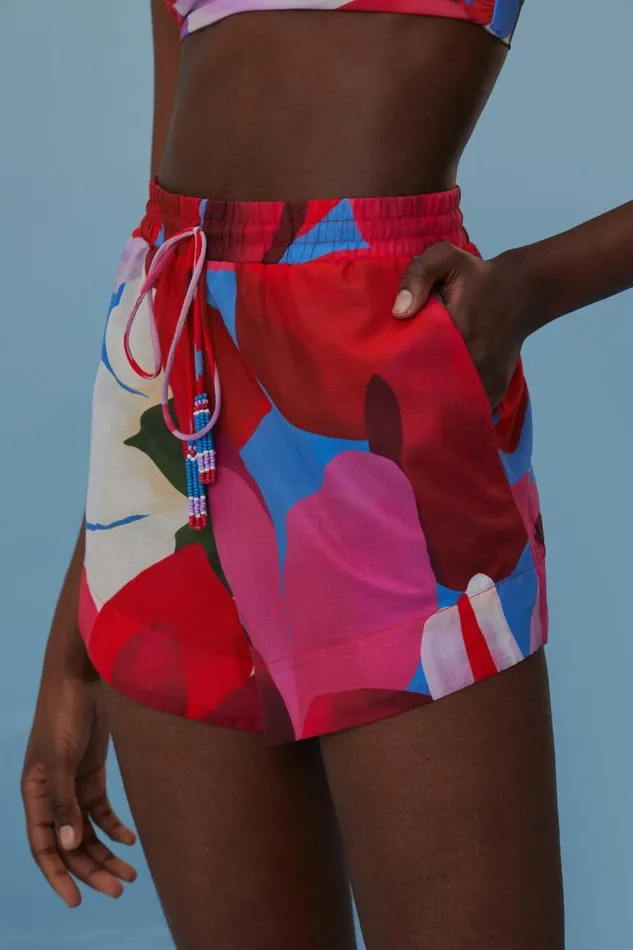 Shorts Women FARM Rio Watercolor Floral Organic Cotton Shorts Shorts Women FARM Rio Watercolor Floral Organic Cotton Shorts