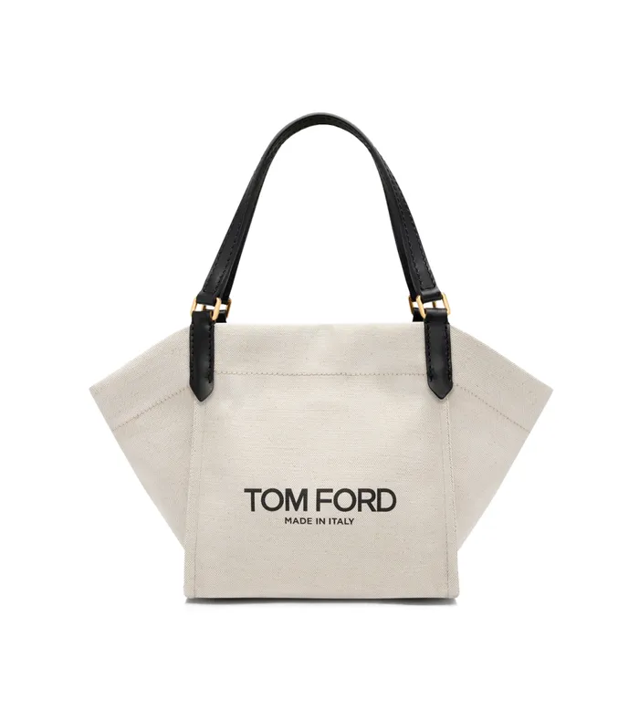 Shoulder Bags Women TOM FORD COTTON CANVAS AND SMOOTH LEATHER AMALFI MEDIUM TOTE Rope Black Shoulder Bags Women TOM FORD COTTON CANVAS AND SMOOTH LEATHER AMALFI MEDIUM TOTE Rope Black