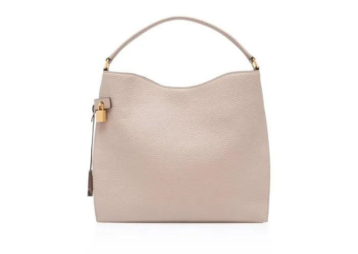 Shoulder Bags Women TOM FORD GRAIN LEATHER SMALL ALIX HOBO Silk Taupe Shoulder Bags Women TOM FORD GRAIN LEATHER SMALL ALIX HOBO Silk Taupe