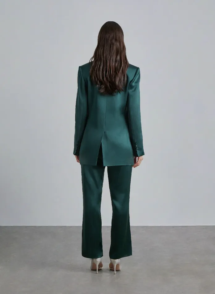 Silk Maison Blazers TieWaist Blazer Dark Green 8211 Women