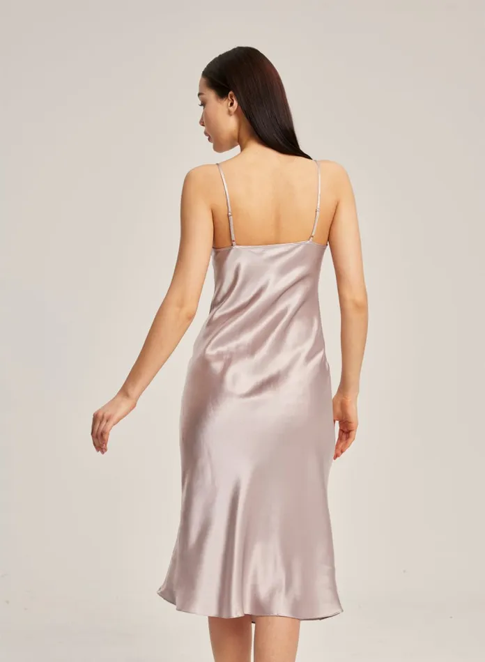 Silk Maison Jumpsuits Midnight Posh Silk Slip Dress Dove Grey 8211 Women