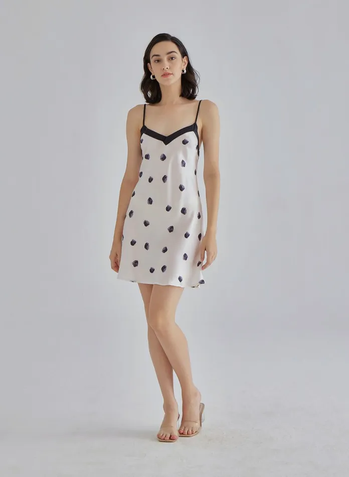 Silk Maison Prints and Patterns FeatheryPetals PrintSilkSlipDress Print 8211 Women